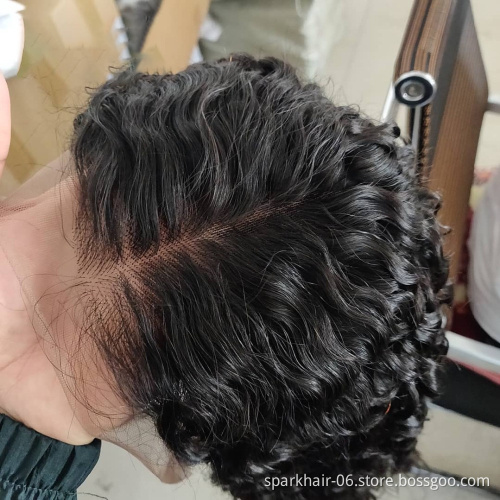 High Quality Raw Cambodian Hair Swiss Lace Wig For Black Women 100% Brazilian Virgin Cuticle Aligned Lace Front Human Hair Wigs
